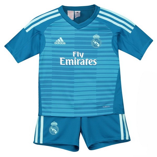 Real Madrid Trikot Auswarts Kinder Torwart 2018-19 Blau Fussballtrikots Günstig